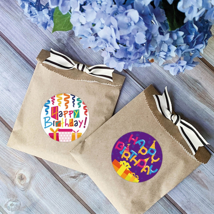 2 Rolls Birthday Sticker Gift Decoration Sealing Sticker