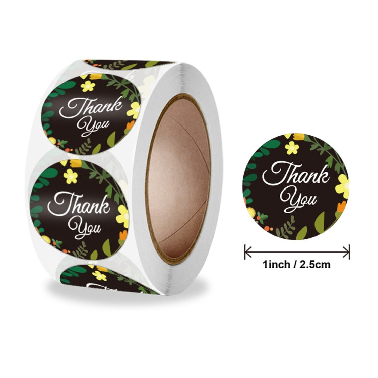 2 Rolls Sealing Sticker With Flower Crafts Decoration Label