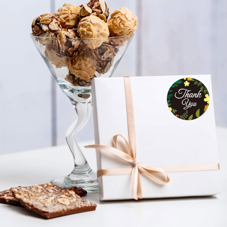 2 Rolls Sealing Sticker With Flower Crafts Decoration Label