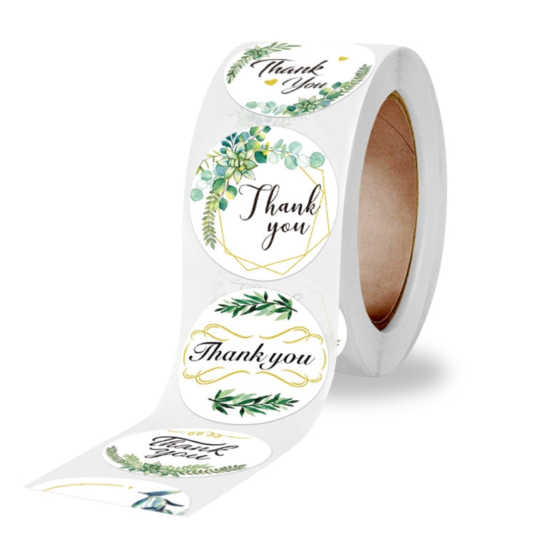 2 Rolls Thank You Floral Sticker Wedding Gift Decoration Label