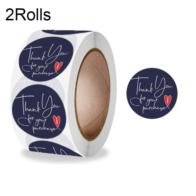 2 Rolls Thank You Floral Sticker Wedding Gift Decoration Label