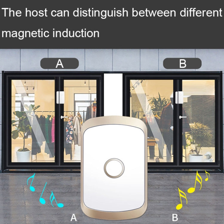 CACAZI 1 For 3 Split Type Door Opening Sensor Reminder Smart Wireless Doorbell Alarm