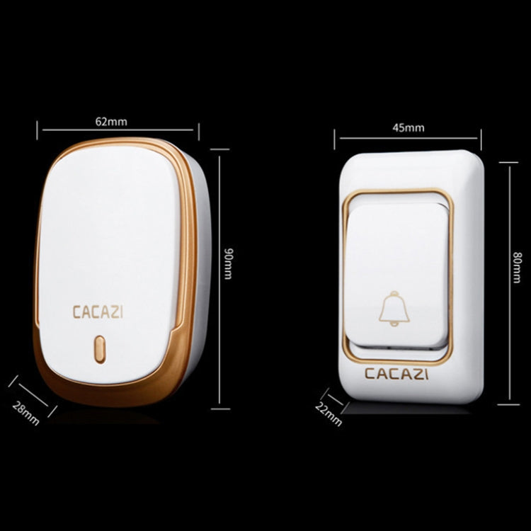 CACAZI Smart Waterproof Music Wireless Doorbell Multifunctional Pager
