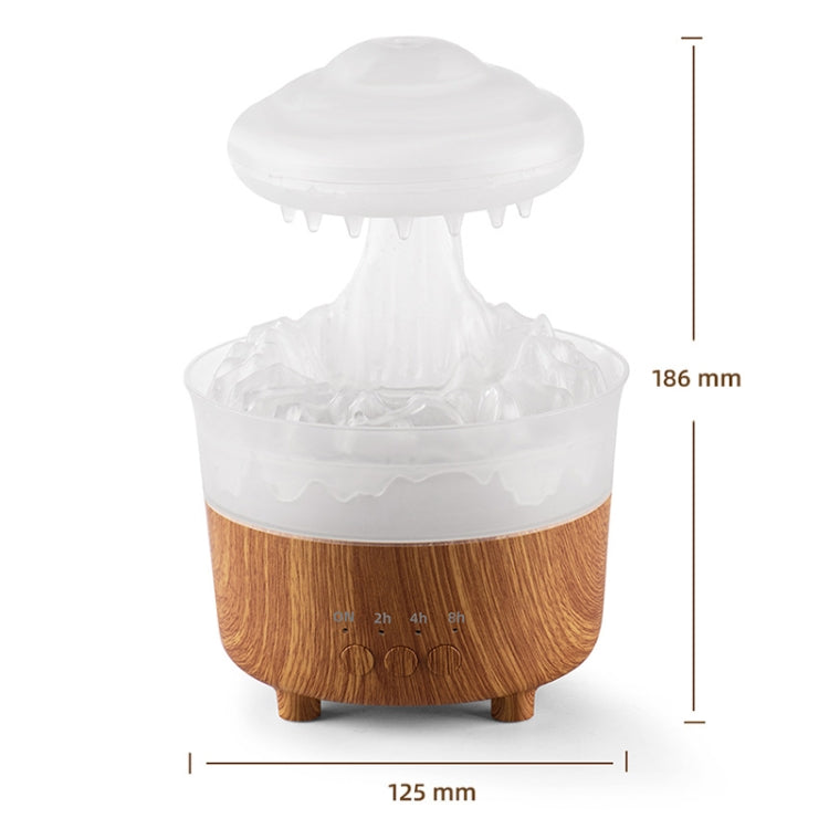 V50 Desktop Colorful Night Light Humidifier Wood Grain Water Drop Aroma Diffuser