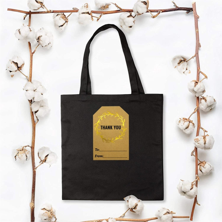 Kraft Paper Thank You Hot Stamping Sticker Gift Wrapping Decoration Label