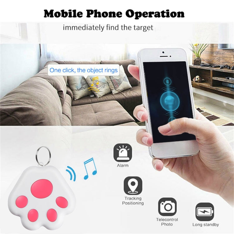 2 PCS HYC-09 Dog Paw Bluetooth Anti-Lost Device Pet Tracking Locator Keychain Smart Search Two-Way Alarm
