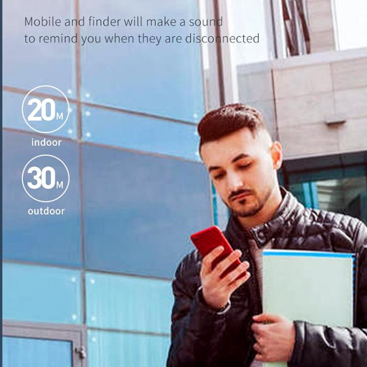 2 PCS S8 Round Bluetooth Anti-Lost Device Key Luggage Tracking Device Two-Way Alarm