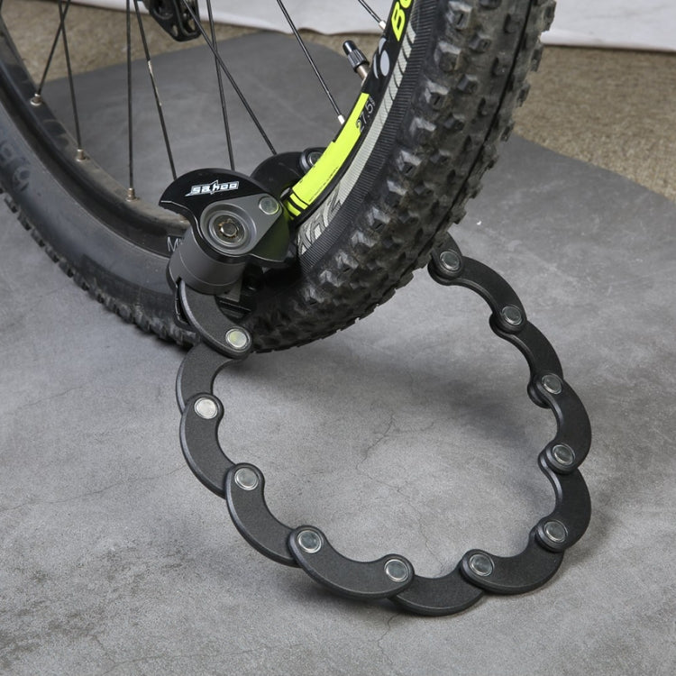 SAHOO Bicycle Anti-Theft Lock Mountain Bike Fixed Folding Lock Chain Lock Creative Hamburger Lock