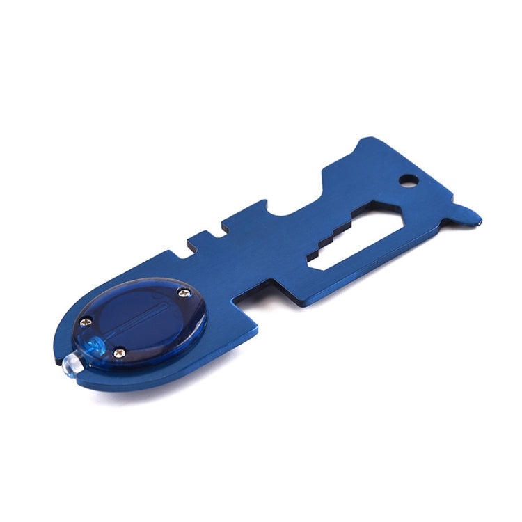 8 In 1 Stainless Steel Multi-Function Tool Card Camping Survival Card With Light