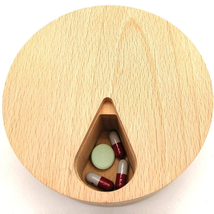 Wooden 7-Compartment Medicine Box Kitchen Storage Container