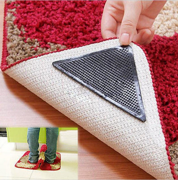 4 PCS/Set Recyclable Anti-Slip Washable Rug Carpet Mat for Home Bath Living Room
