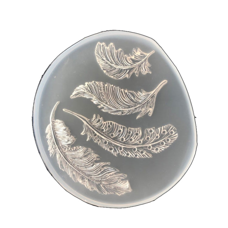 Crystal Epoxy Silicone Mold Handmade Feather Pendant Mold