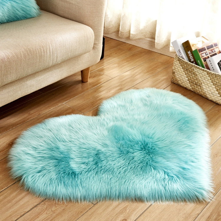 Love Heart Rugs Artificial Wool Sheepskin Hairy Carpet Faux Floor Mat Fur Plain Fluffy Soft Area Rug Tapetes