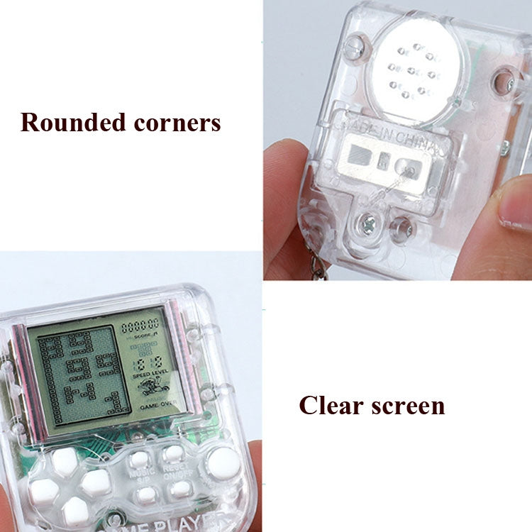 4 PCS Handheld Mini Game Console Toy Classic Brick Game Console with Keychain