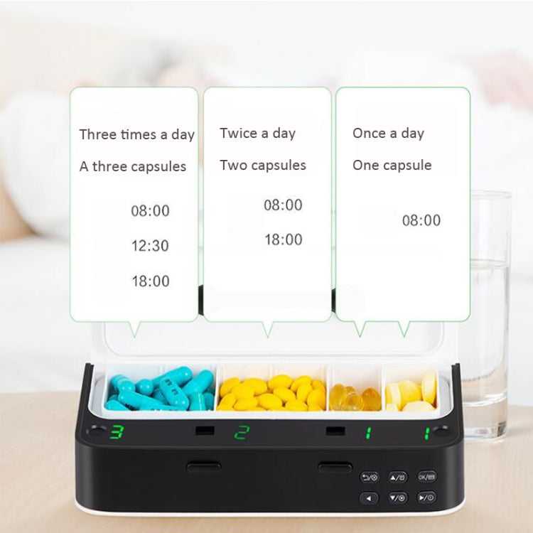 XM-ZY02 Intelligent Electronic Small Pill Box Separate Warehouse To Remind The Elderly To Take Medicine Regularly Portable Pill Box