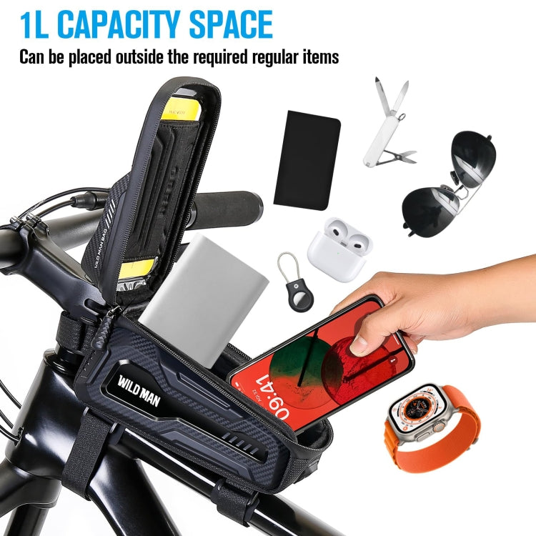 WILD MAN M20 Outdoor Cycling Bicycle Phone Touch Screen Waterproof Front Beam Bag