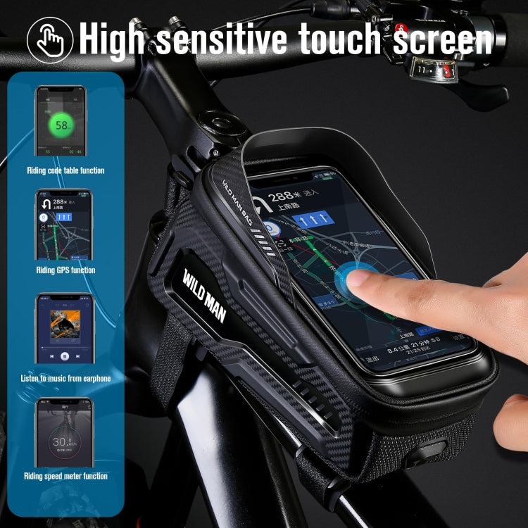 WILD MAN M20 Outdoor Cycling Bicycle Phone Touch Screen Waterproof Front Beam Bag