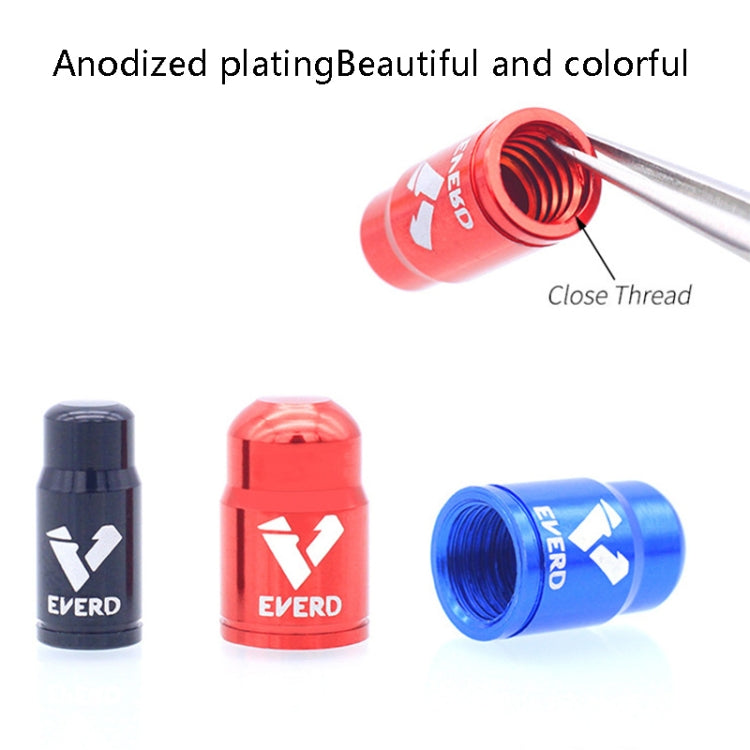 10 PCS EVERD ZH419 Mountain Road Bike Aluminum Alloy Air Mouth Cap Car Tire Dust Door Cover, Colour: Presta (Black)