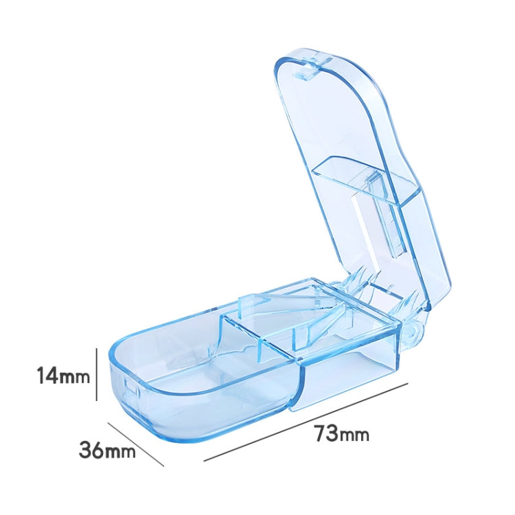 2pcs R8335 Transparent Medicine Cutter Food Grade Plastic Split Cartridge Pill Separator