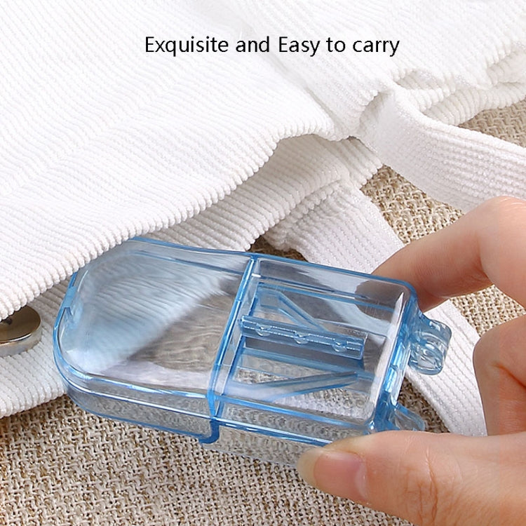 2pcs R8335 Transparent Medicine Cutter Food Grade Plastic Split Cartridge Pill Separator