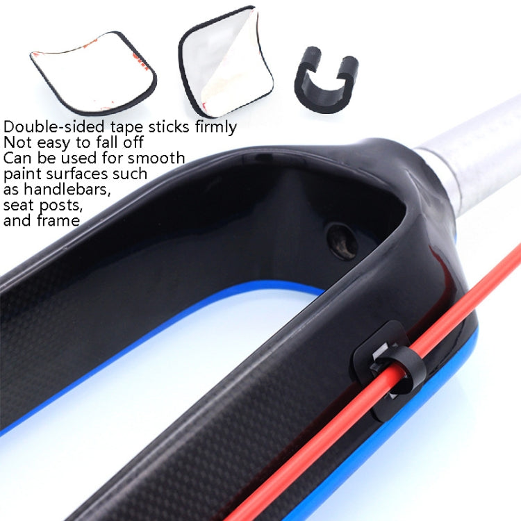 4 PCS Mountain Road Bicycle Hose Line Guide Adhesive Wire Seat Frame Cable Fixing C Buckle, Style: