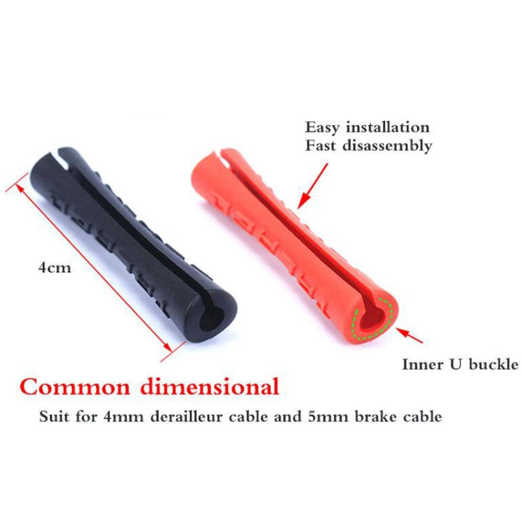 10 PCS TRLREQ Mountain Road Bicycle Frame Opening Protective Cover Variable Speed Brake Line Tube Car Paint Anti-Abrasion Rubber Cover
