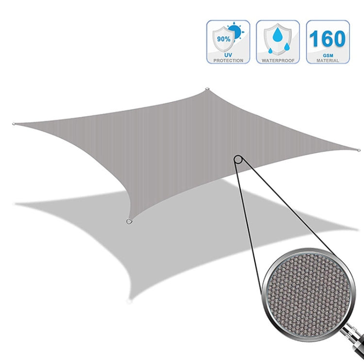 Outdoor Garden Sunshade Sail Waterproof Anti-UV Canopy, Size: 6m x 8m