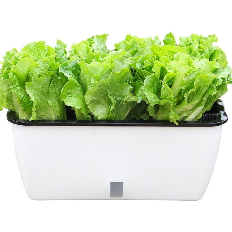 Family Balcony Rectangular Plastic Self-Absorbent Vegetable Growing Pot Flower Pot, Style: