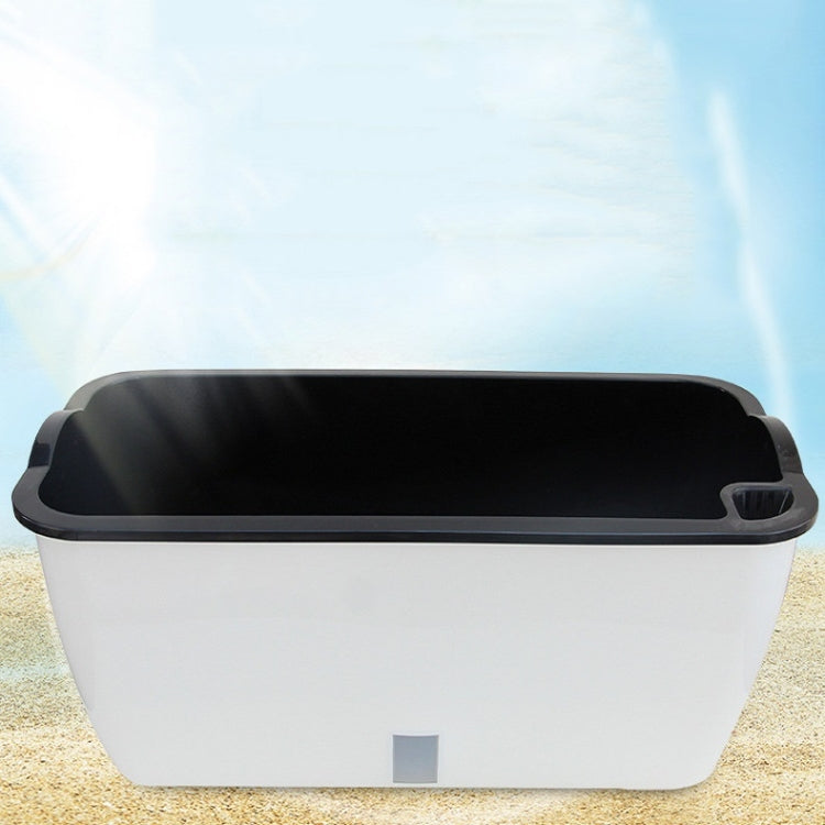 Family Balcony Rectangular Plastic Self-Absorbent Vegetable Growing Pot Flower Pot, Style: