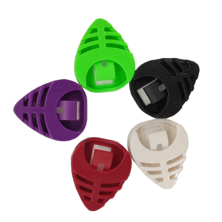 5 PCS Multicolor Plastic Ukulele Pick Box, Color Random Deliverty