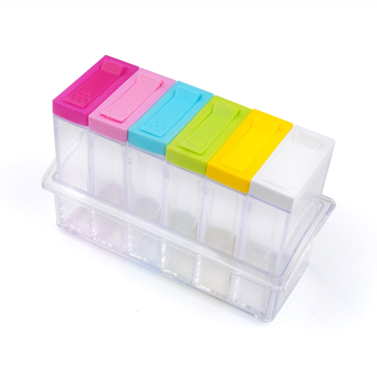 6 PCS/Set Transparent Spice Seasoning Box Storage Bottle