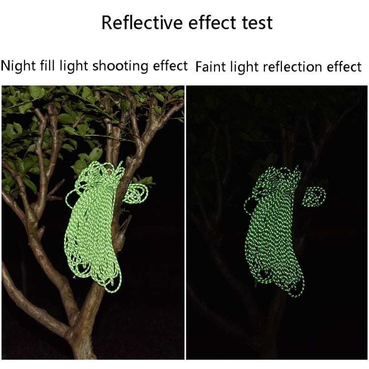 4mm Diameter 50m Luminous Tent Rope Outdoor Rescue Lashing Rope