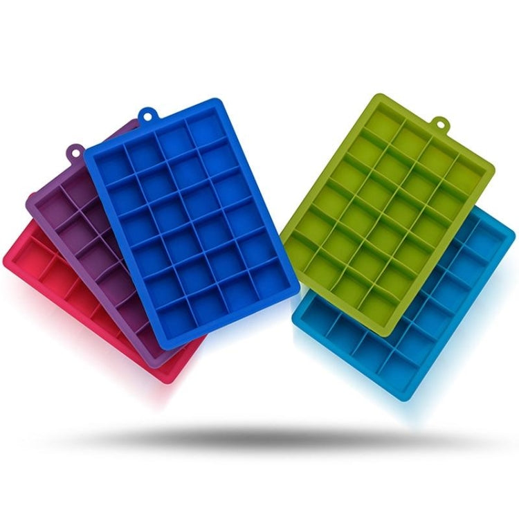 24 Grids Silicone Ice Cube Tray Molds Square Shape Ice Cube Maker Fruit Popsicle Ice Cream Mold