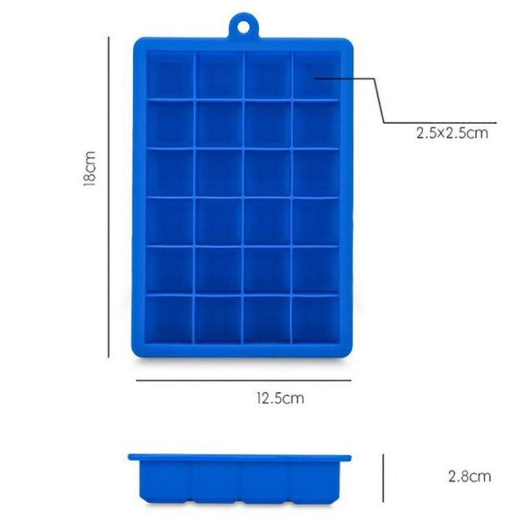 24 Grids Silicone Ice Cube Tray Molds Square Shape Ice Cube Maker Fruit Popsicle Ice Cream Mold