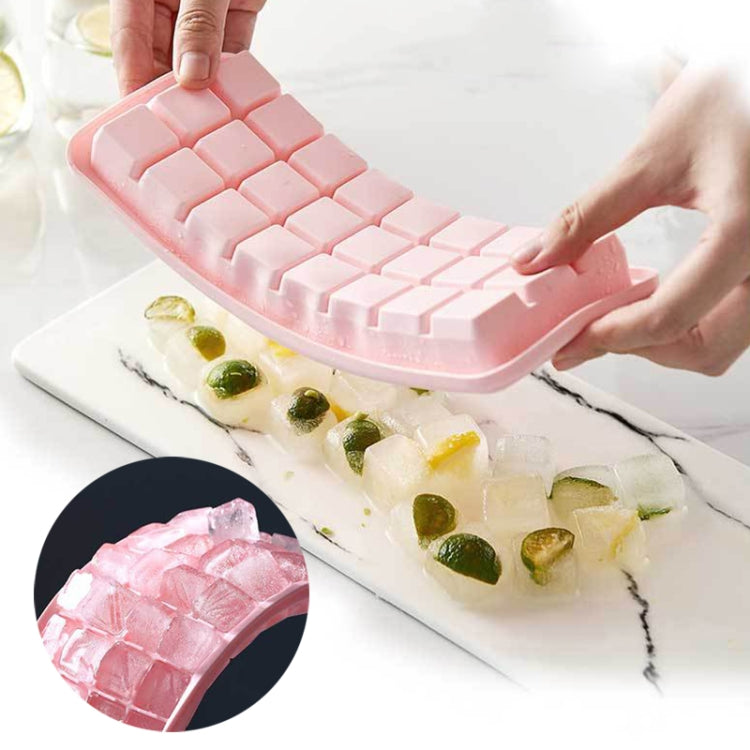 Creative 24 Grid Silicone Ice Tray Home Large Ice Cube Mold Ice Box with Lid
