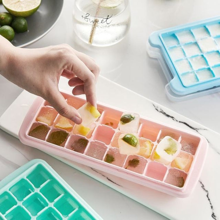 Creative 24 Grid Silicone Ice Tray Home Large Ice Cube Mold Ice Box with Lid