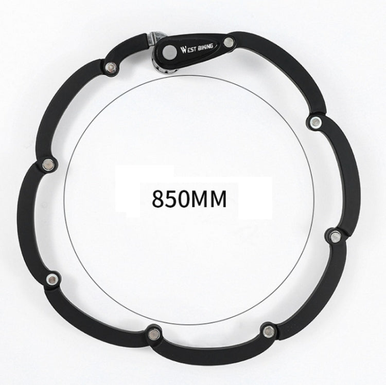 WEST BIKING Bicycle Folding Anti-Theft Code Lock Portable Chain Lock