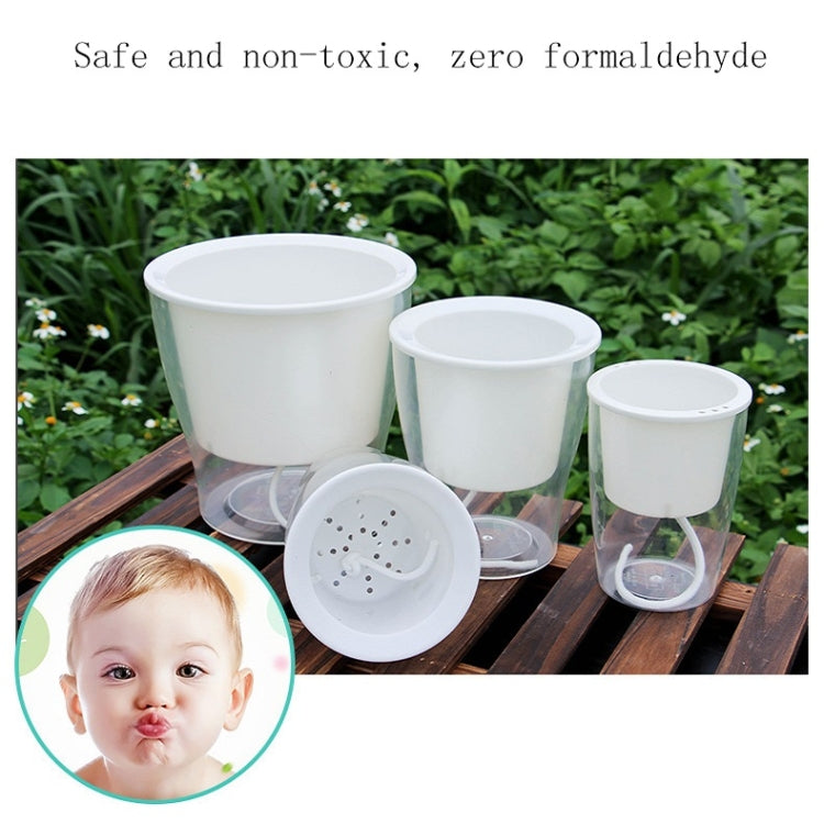 Fully Transparent Hydroponic Flower Pots Water Level Visible Non-Broken Glue Self-Absorbent Plastic Flower Pots