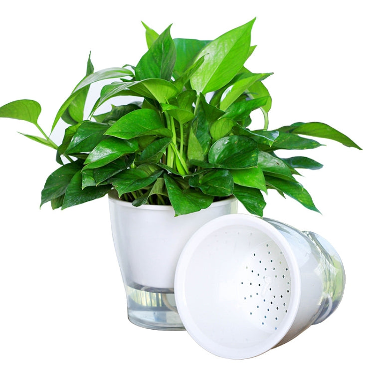 Fully Transparent Hydroponic Flower Pots Water Level Visible Non-Broken Glue Self-Absorbent Plastic Flower Pots