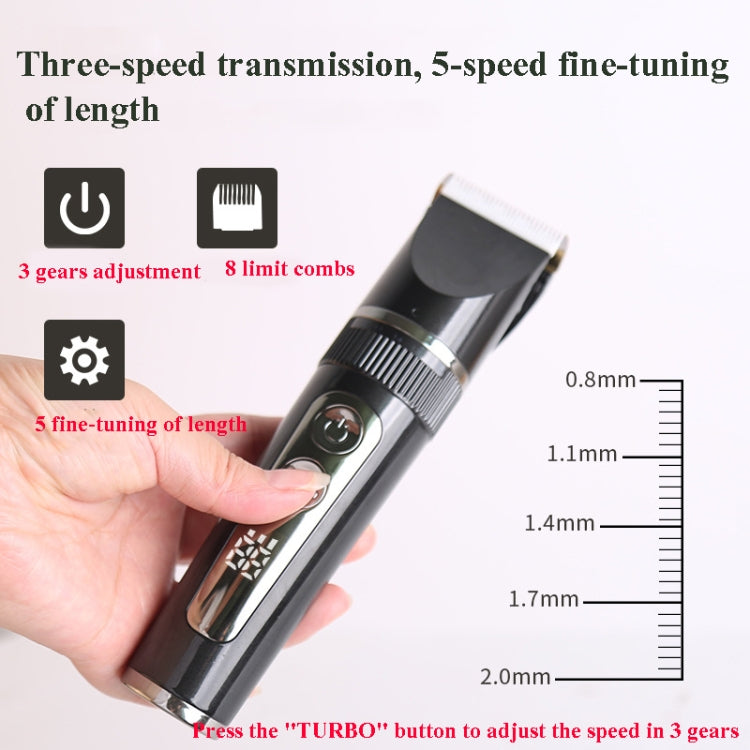 BF-868 LCD Digital Display Electric Hair Clipper Baby Children Adult Electric Hair Clipper Set