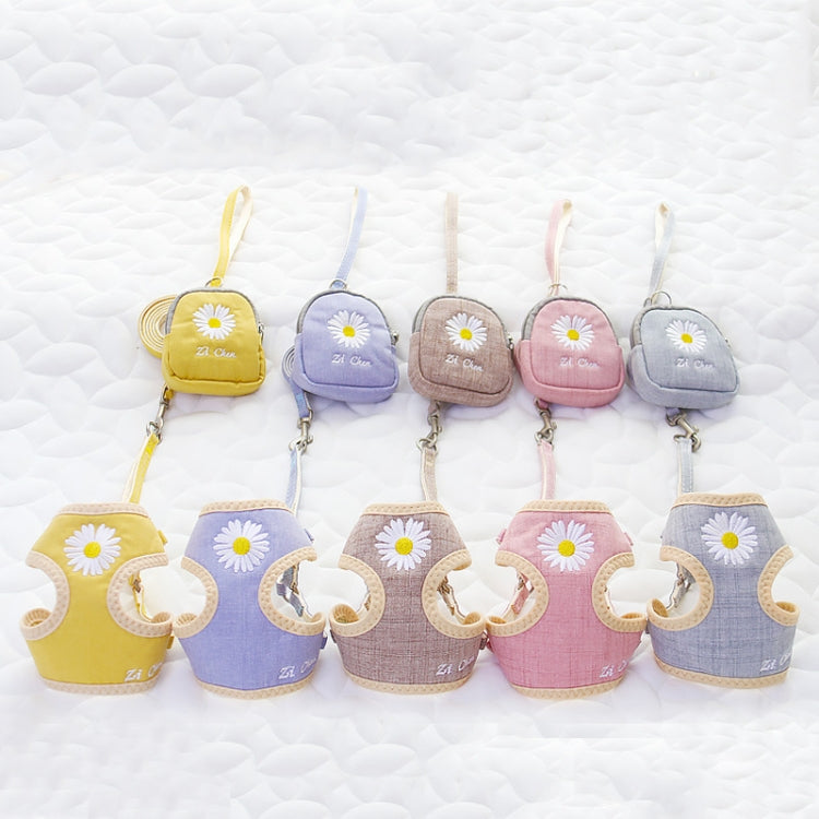 ZiChen Plain Embroidery Dog ??Traction Rope Pet Chest Strap, Size: