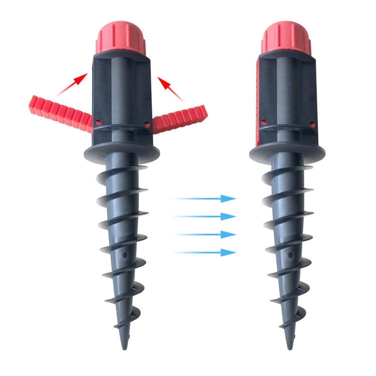 32mm Pipe Diameter Outdoor Beach Sun Umbrella Accessories Large Plastic Portable Spiral Ground Plug