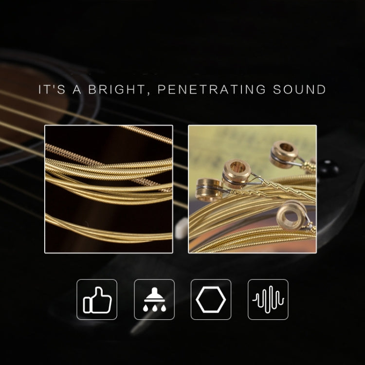 1 Set Folk Guitar Brass Strings Acoustic Guitar Set Strings 1-6