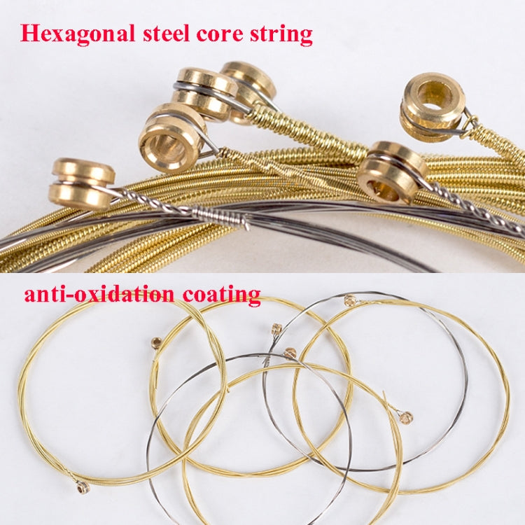 1 Set Folk Guitar Brass Strings Acoustic Guitar Set Strings 1-6