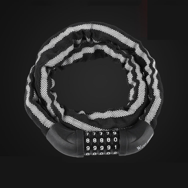 WEST BIKING YP0705065 Bicycle Reflective Anti-Theft Lock Mountain Bike Anti-Peeling Reflective Strip Lock