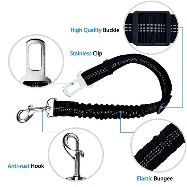 Pet Car Seat Belt Telescopic Reflective Safety Rope