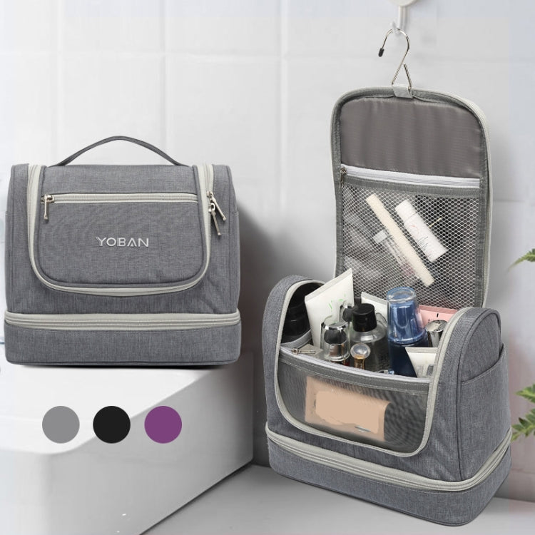 YOBAN Y-1551L Travel Cosmetic Bag Large-Capacity Outdoor Storage Bag Hook Portable Anti-Mold Dry And Wet Separation Wash Bag
