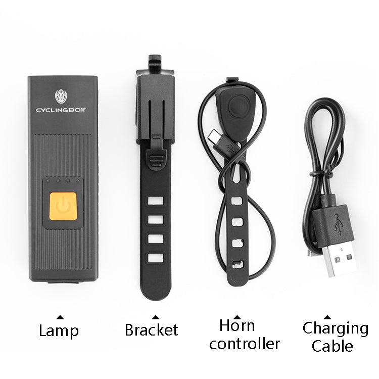 CYCLINGBOX BG-1811 Bicycle Charging Speaker Front Lamp USB Multi-Function Mountain Bike Accessories
