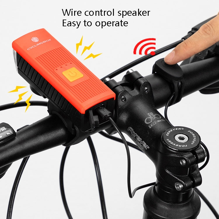 CYCLINGBOX BG-1811 Bicycle Charging Speaker Front Lamp USB Multi-Function Mountain Bike Accessories