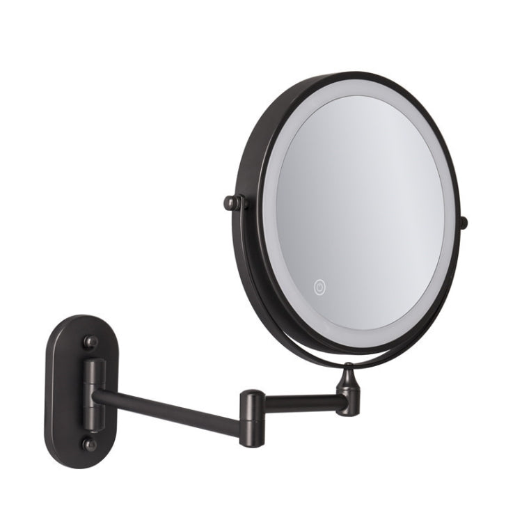 8 Inch Wall-Mounted Double-Sided Makeup Mirror LED Three-Tone Light Bathroom Mirror